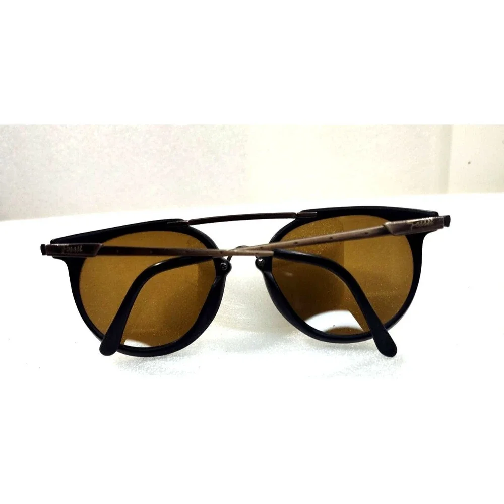 FOSSIL Jetstream CS1002BLK Women SUNGLASSES UV 54-19-145 Double Brow Cat Eye